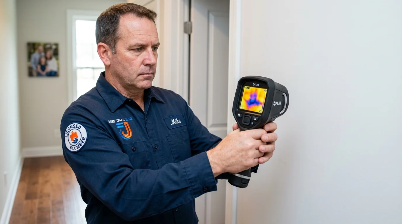 Thermal imaging leak detection by Johns Plumbing LLC in Brooks